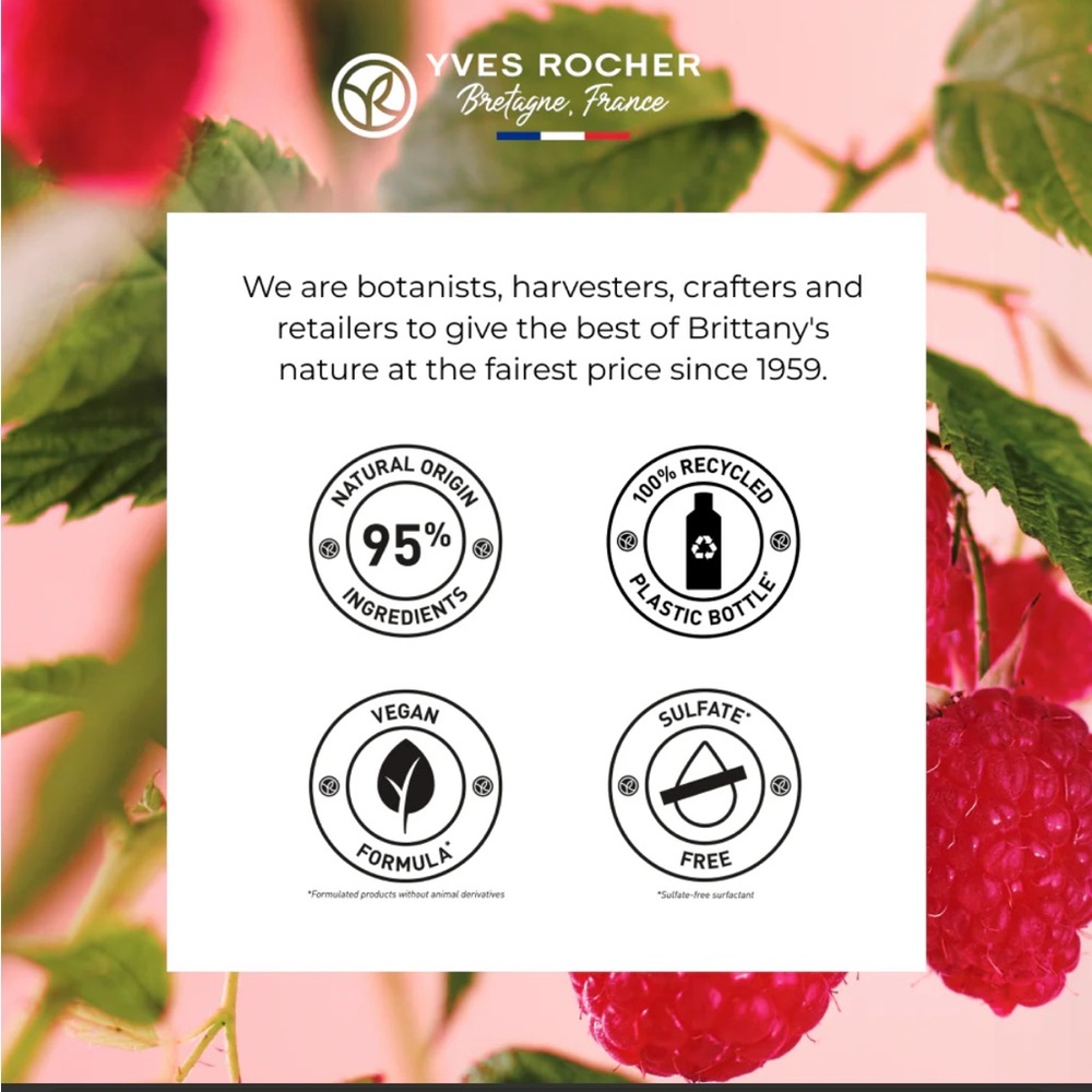 Yves Rocher Raspberry & Peppermint Shower Gel - Picture 6 of 9